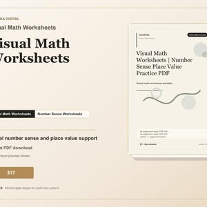 Visual Math Worksheets | Number Sense Place Value Practice PDF