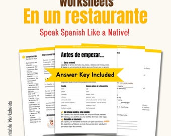 Spanish Restaurant Workbook for Adults (A1–A2), Vocabulary, Grammar & Speaking Practice