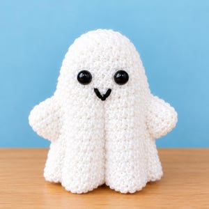 Mini Ghost Crochet Pattern PDF | Amigurumi Ghost | Beginner Friendly | 7 cm Halloween Plush | Digital Download