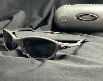 Vintage Oakley X-Metal XX Grey Sunglasses with Box Hardcase Black Lenses Vintage 90s Cycling  And Outdoor Sunglasses
