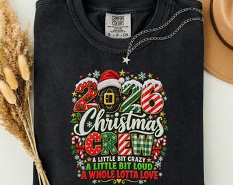Conjunto navideño familiar a juego 2026 - Camiseta de Papá Noel para el equipo navideño (PNG)