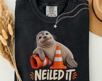 Neil The Seal Neiled It Funny Elephant Seal Meme T-Shirt PNG