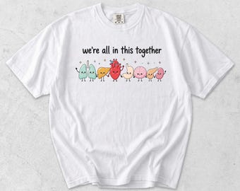 Cute Organ Friends Healthcare Nurse Medical Student Anatomy T-Shirt PNG