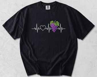 Imagen PNG de latido de uva: Ritmo del corazón de amante de la uva, fruta, viñedo, vino, PNG, lindo clipart de amor para amantes de la comida (descarga digital)