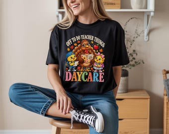 Camiseta de estudiante de Acción de Gracias con pavo para hacer cosas de maestra en la guardería (PNG)