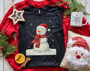 Lindo pijama navideño de muñeco de nieve con forma de albóndiga blandita para niños, camiseta de rendimiento PNG