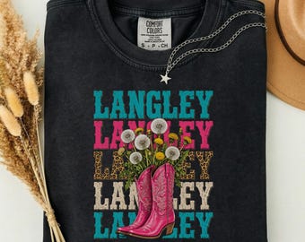 Koszulka z nadrukiem w stylu vintage Langley, klasyczne prezenty dla mężczyzn, kobiet i dzieci, PNG