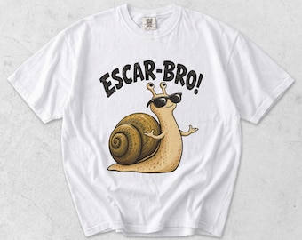 Camiseta divertida con juego de palabras sobre caracoles Escar-bro PNG