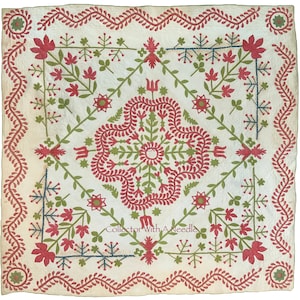 Fig Leaf and Flowers Applique Quilt Pattern *Digital*