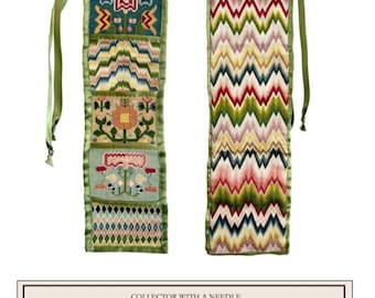 Rollo de costura con reproducción de llamas florales históricas, gráficos a todo color e instrucciones *Papel*