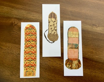 Juego de 3 marcadores con temática de rollos de costura