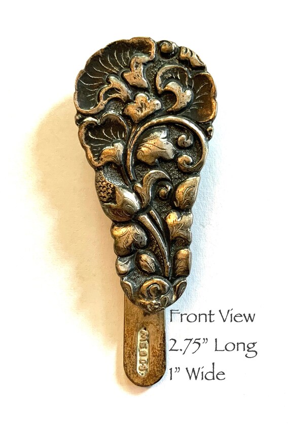 Antique Sterling Silver Waist Belt Clip 