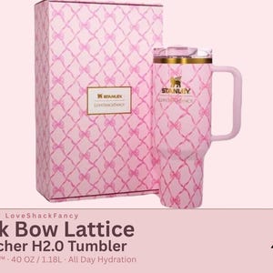 Stanley x LoveShackFancy 40oz Tumbler | Ribbon & Roses Travel Cup image 1