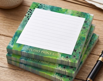 Printable "Botany and Textures" Notepad | Hybrid Gel Plate Art | DIY Notepad | Studio Print Art