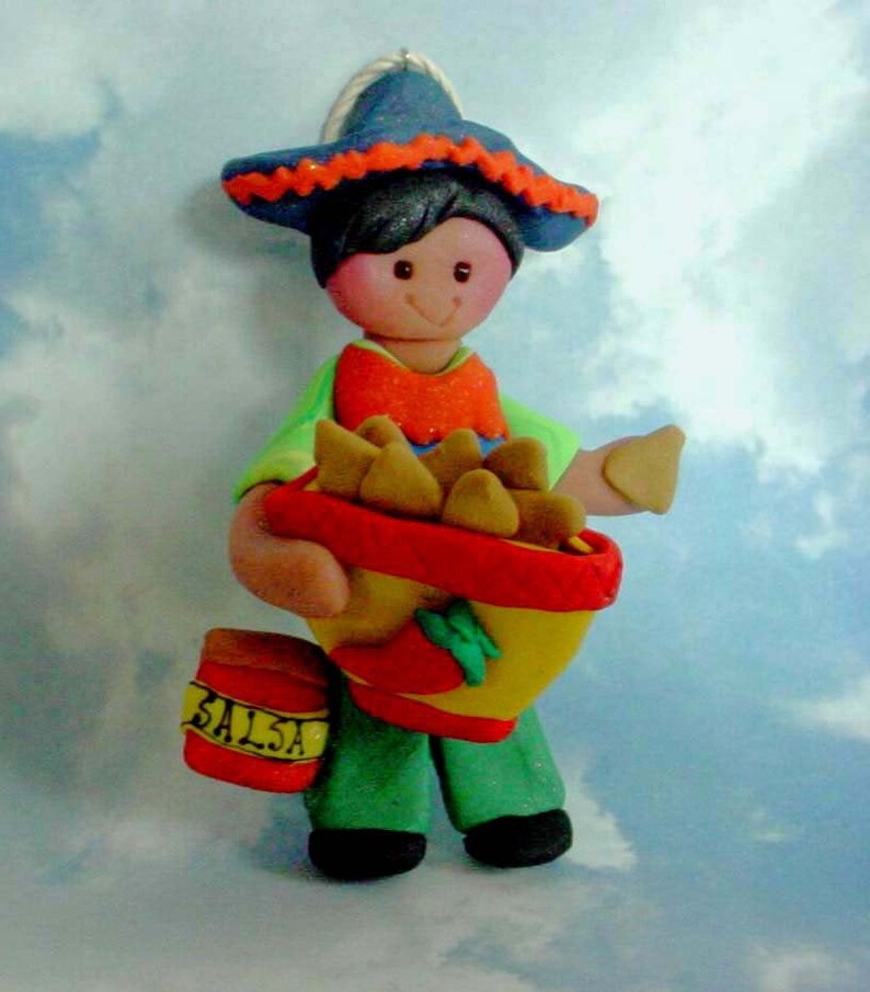 Chips Salsa Christmas Ornament Sombrero Polymer Clay Milestone Etsy