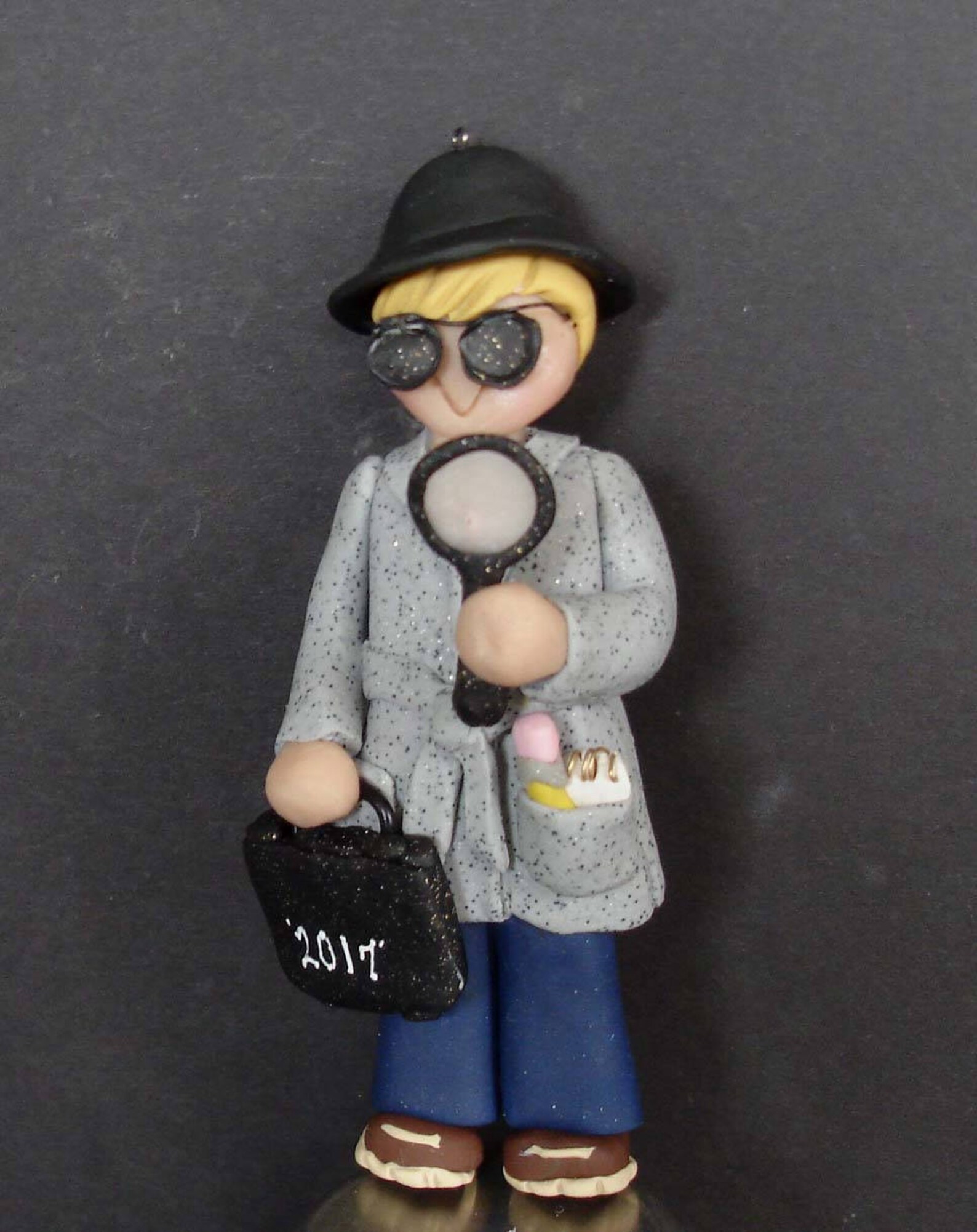 Detective Investigator Christmas Ornament Spy Magnify Glass Etsy