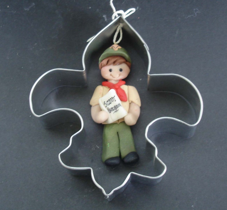 Boy Scout Christmas Ornament Hand Book Uniform Fleurdelis Etsy