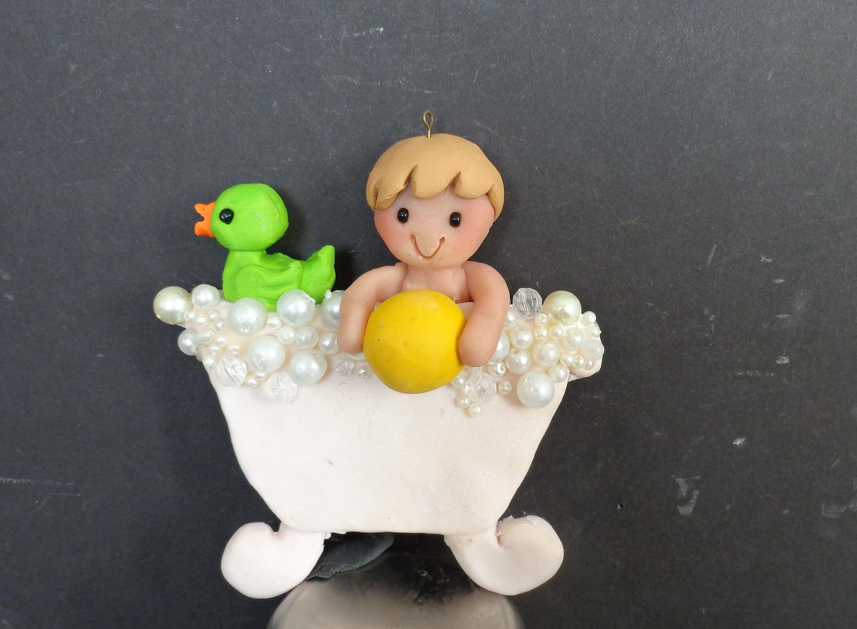 Girl Bathtub Christmas Ornament Polymer Clay Milestone Cake Etsy