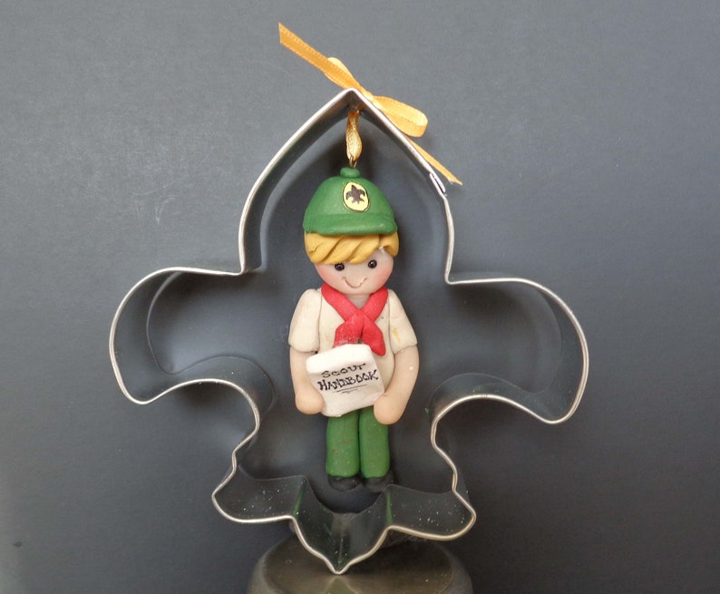 Boy Scout Christmas Ornament Hand Book Uniform Fleurdelis Etsy