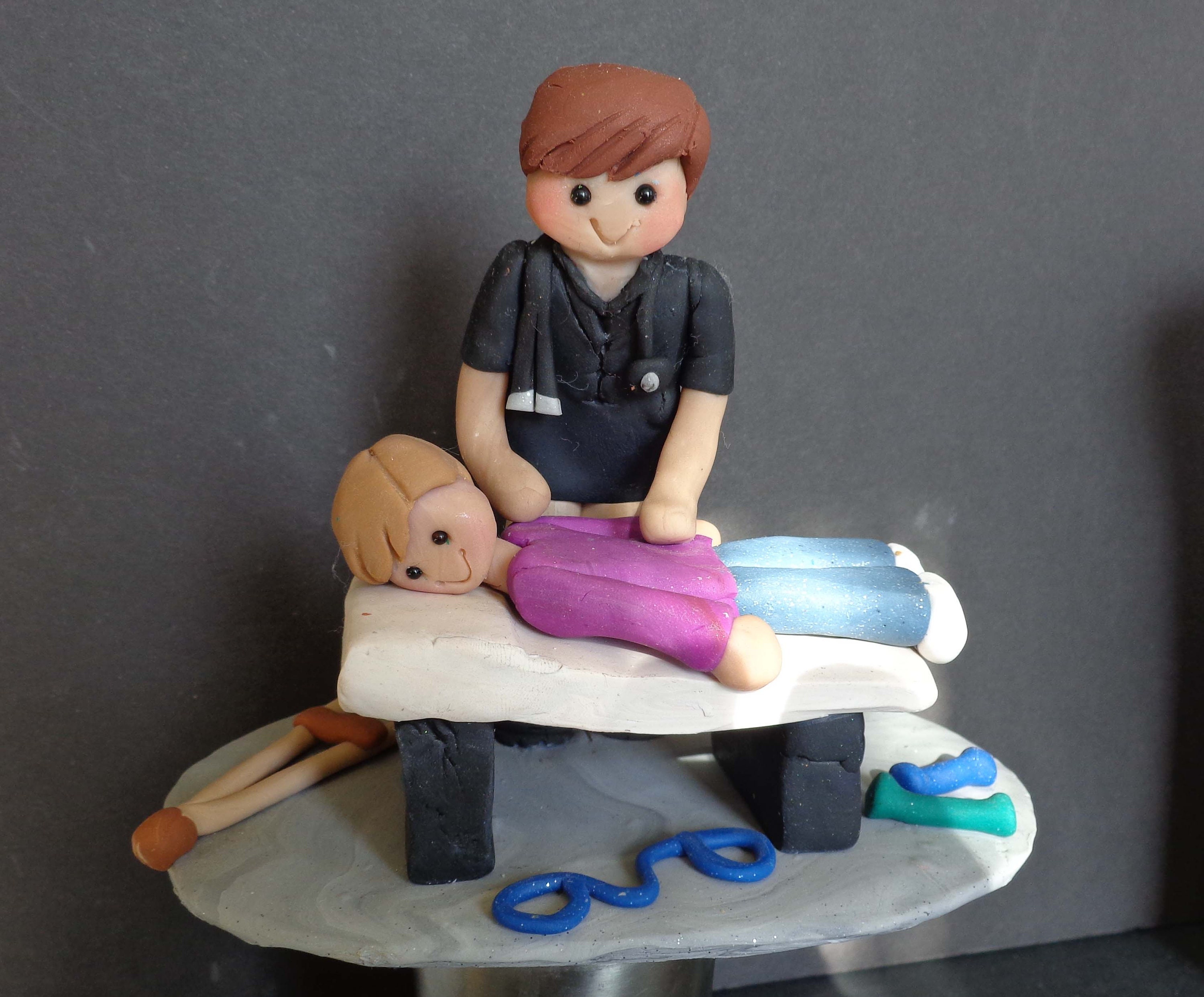 Chiropractor Massage Therapist Cake Topper Handcrafted Polymer | Etsy