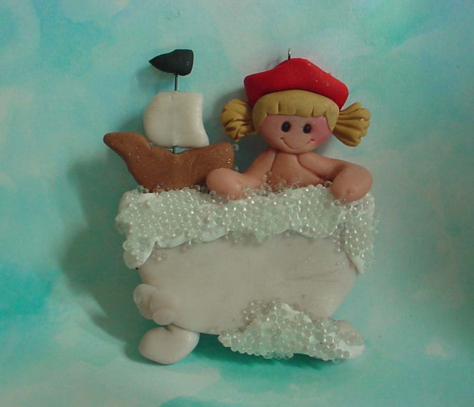 Girl Bathtub Christmas Ornament Polymer Clay Milestone Cake Etsy