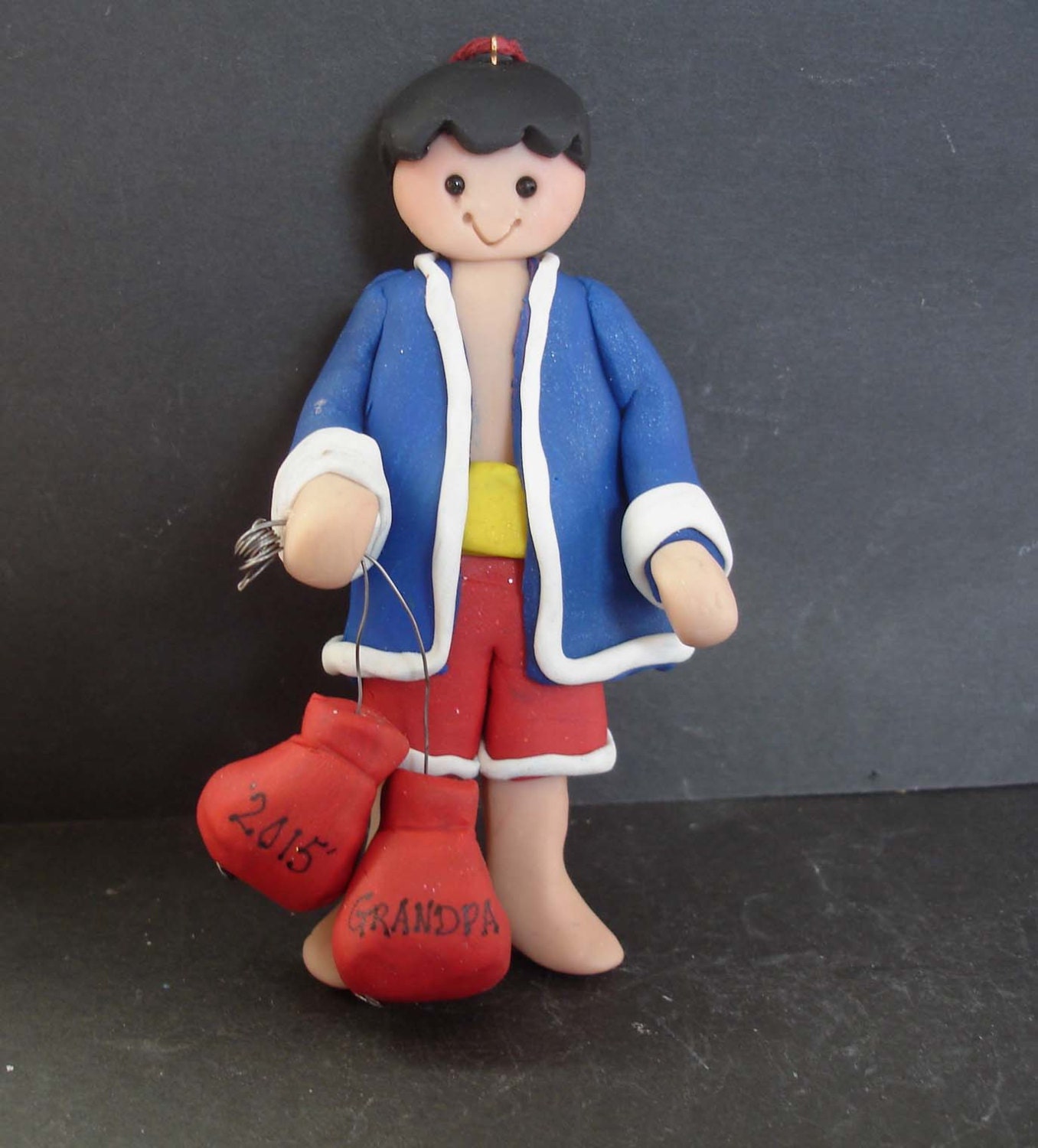 Download Boxer Gloves Christmas Ornament Jacket Shorts Polymer Clay Etsy