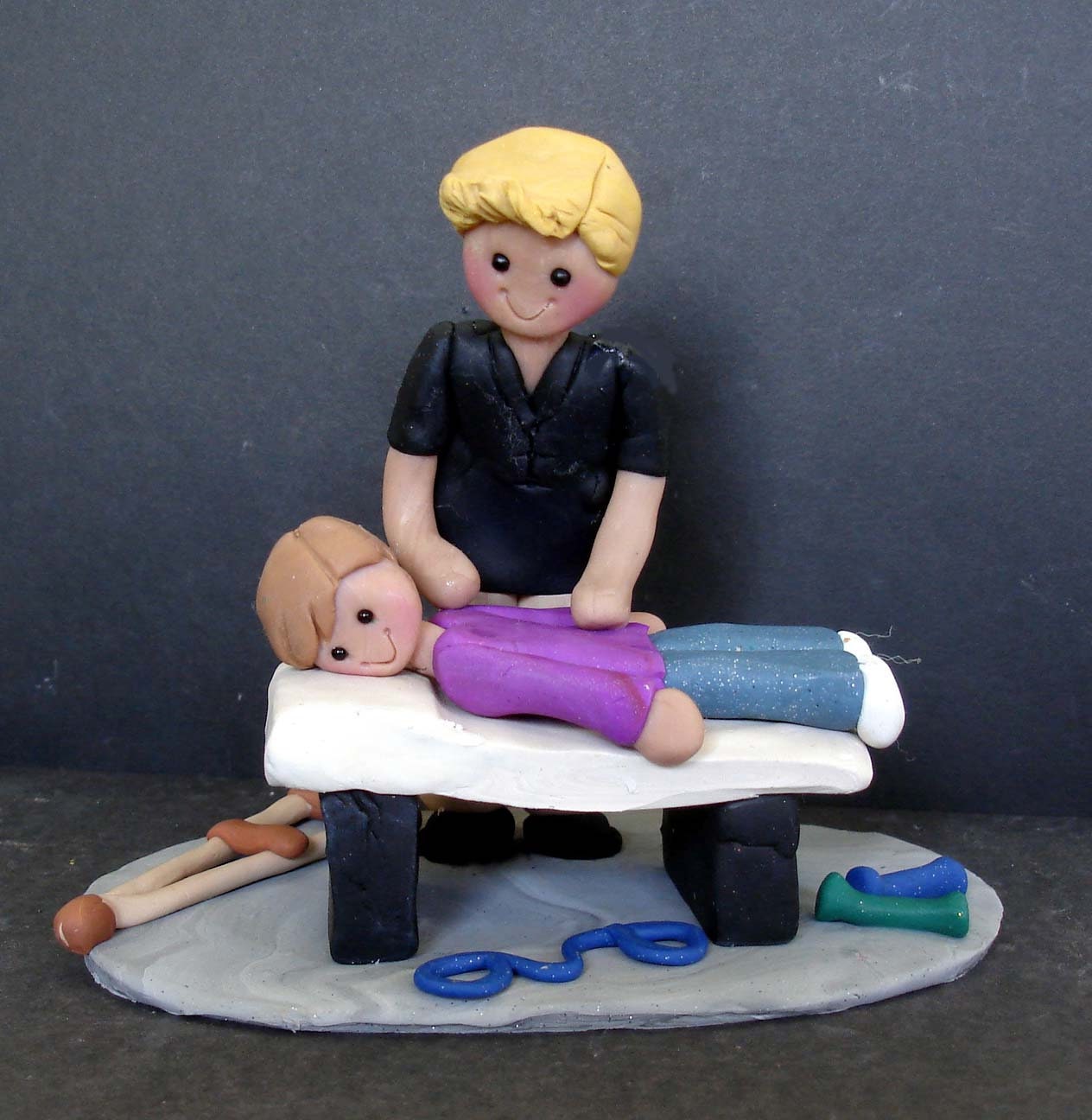 Chiropractor Massage Therapist Cake Topper Handcrafted Polymer | Etsy