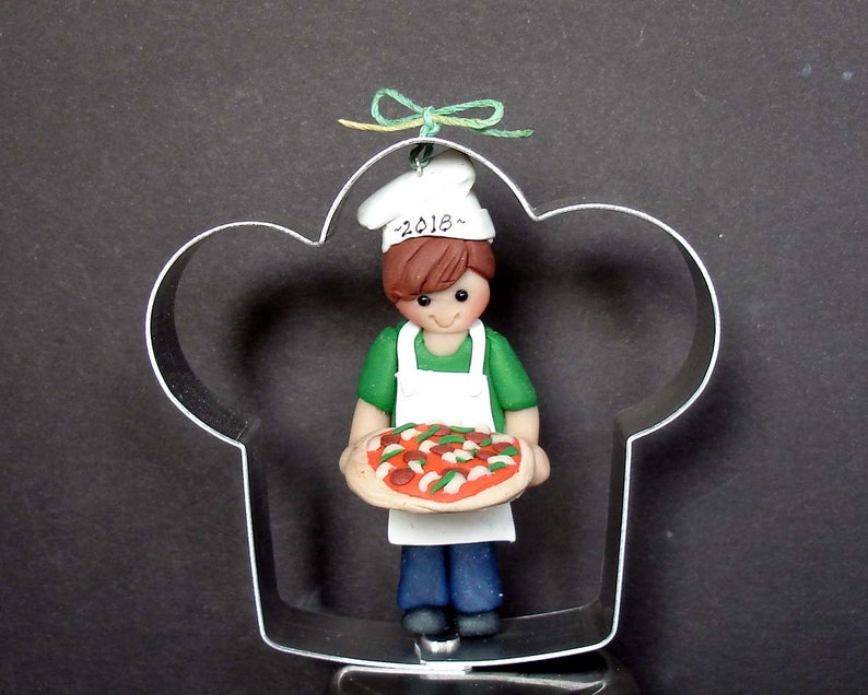 Chef Pizza Christmas Ornament Metal Cookie Cutter Polymer Clay Etsy