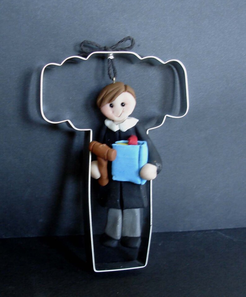 Judge Lawyer Christmas Ornament Gavel Cookie Cutter Polymer Etsy