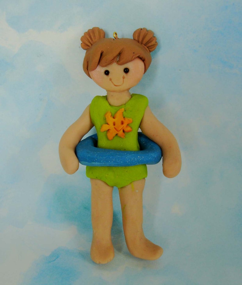 Swimmer Beach Christmas Ornament Swimming Pool Beach Float Etsy