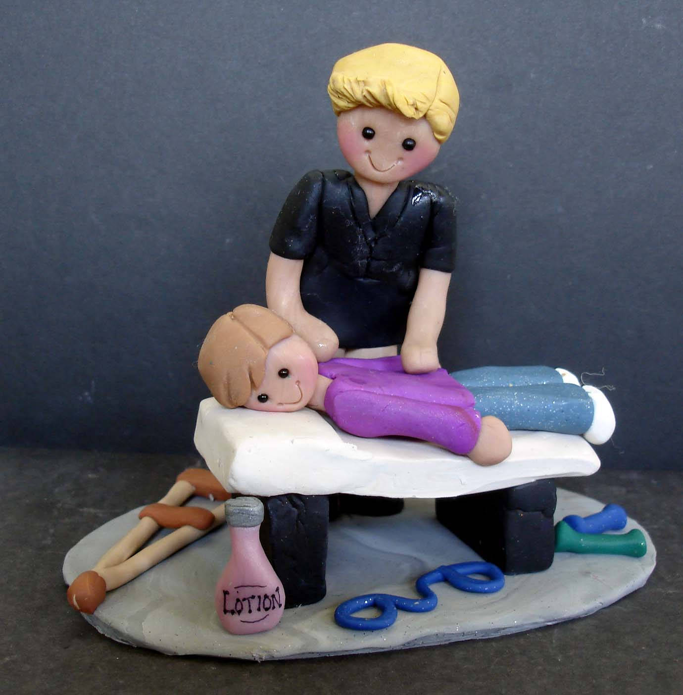 Chiropractor Massage Therapist Cake Topper Handcrafted Polymer | Etsy