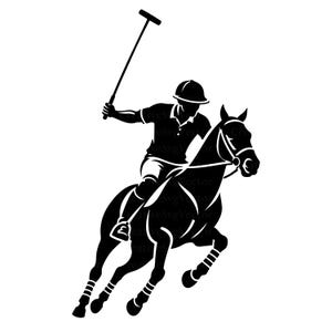 Polo Player SVG, Horse Rider, Equestrian Sport, Mallet Action, Polo Tournament, Sporting Silhouette Design