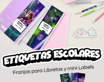 Kpop Demon Hunters School Labels | Canva Template