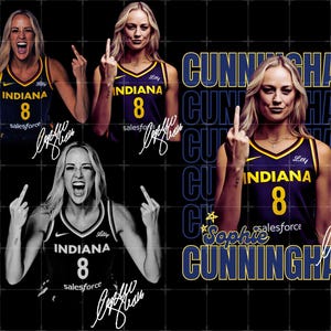 Sophie Cunningham PNG | Retro baskettröjadesign (digital nedladdning)