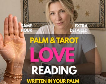 Lettura della mano sull'amore, amore e relazioni, consulto psichico per consigli di coppia, consegna in un'ora.