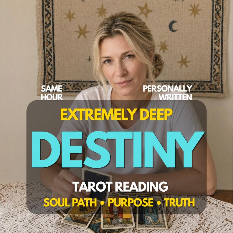 Seelenweg-Tarot-Lesung, Lebensweg & Manifestieren, Psychische Einsicht in die Seelenreise, Lieferung zur gleichen Stunde Bild 1