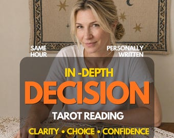 Decision Tarot Reading ,Clarity & Decisions ,Psychic Clarity on Major Life Decisions, Same Hour Delivery