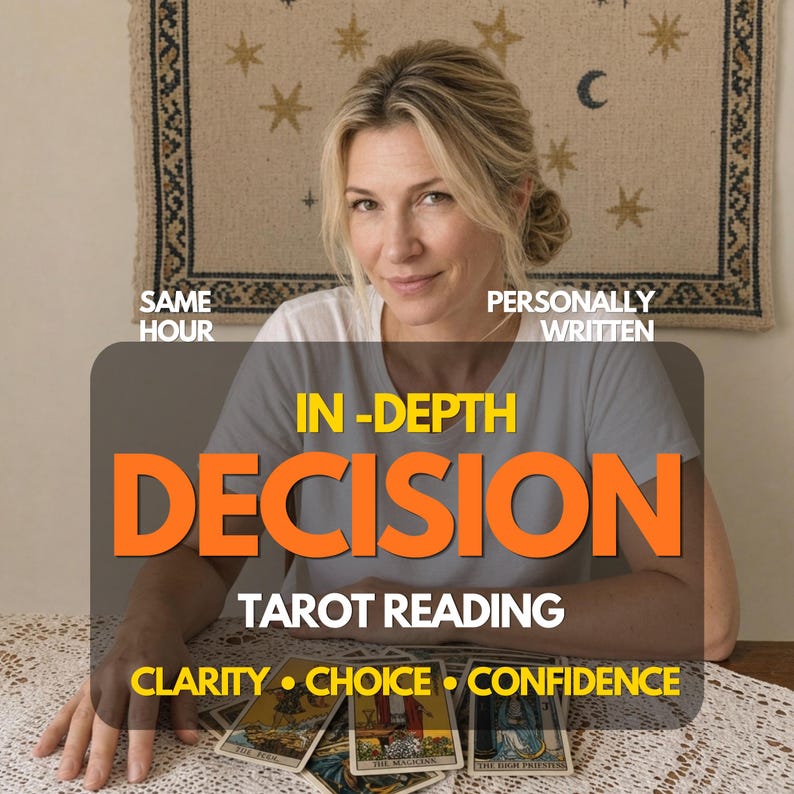 Decision Tarot Reading ,Clarity & Decisions ,Psychic Clarity on Major Life Decisions, Same Hour Delivery image 1
