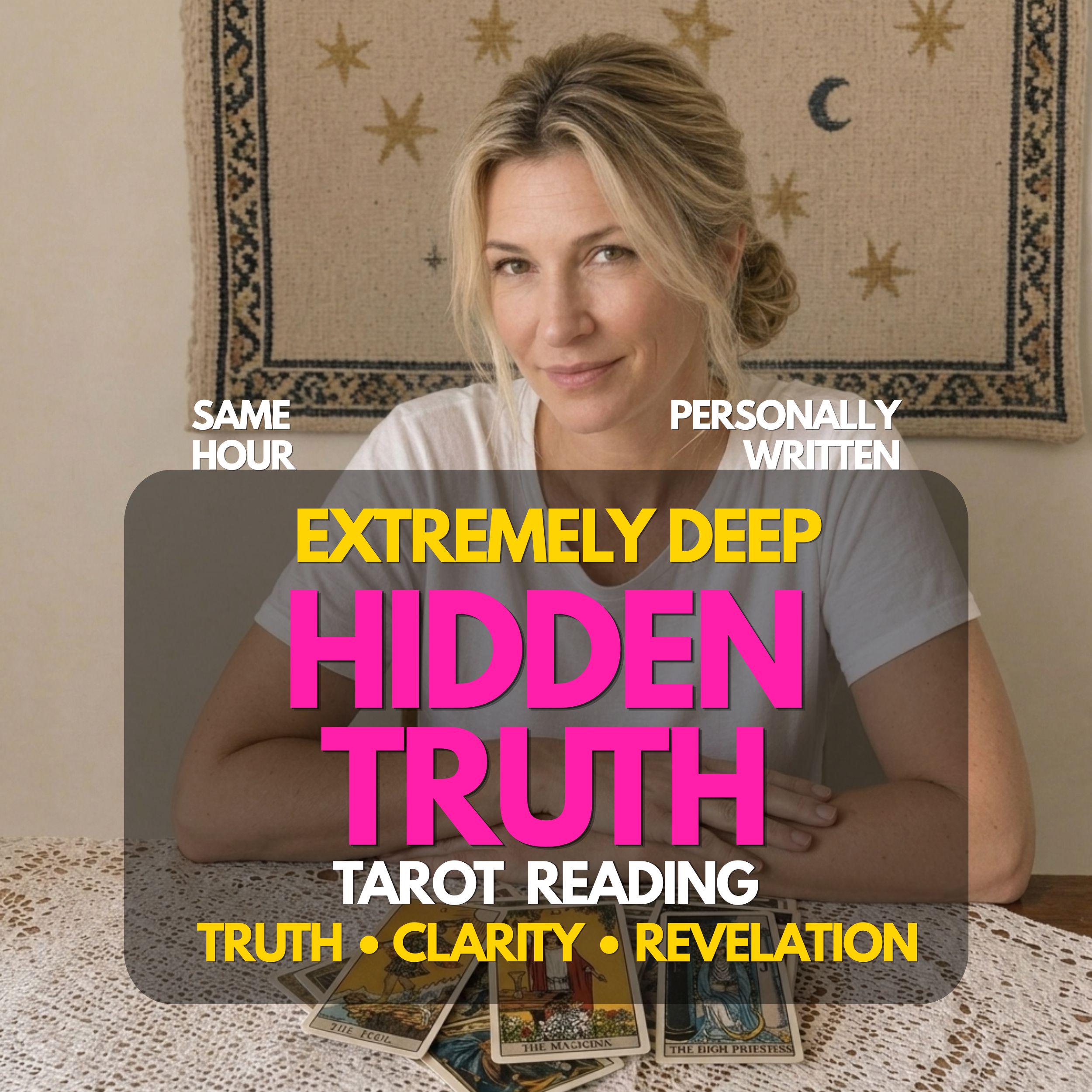 5 Hidden Truths Tarot Reading ,Love & Relationships ,Psychic Truth about Hidden Truths, Same Hour Delivery