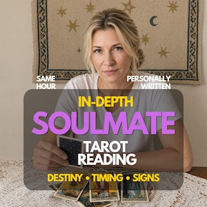 Soulmate Love Tarot Reading, Liebe & Beziehungen, Psychic Reading für Soulmate-Verbindung, Lieferung zur gleichen Stunde Bild 1