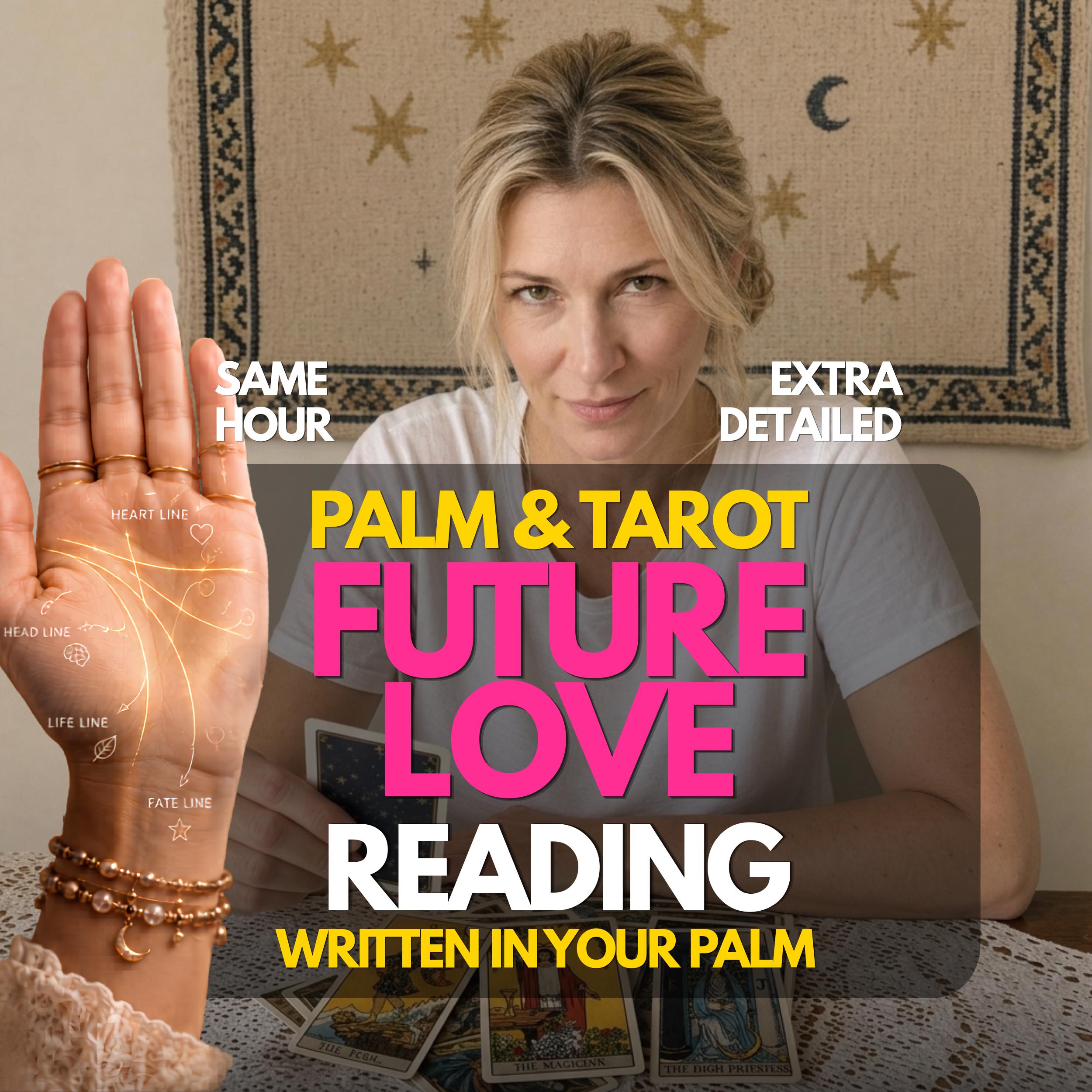 Future Love Palm Reading ,Love & Relationships ,Psychic Guidance on Future Relationship, Same Hour Delivery