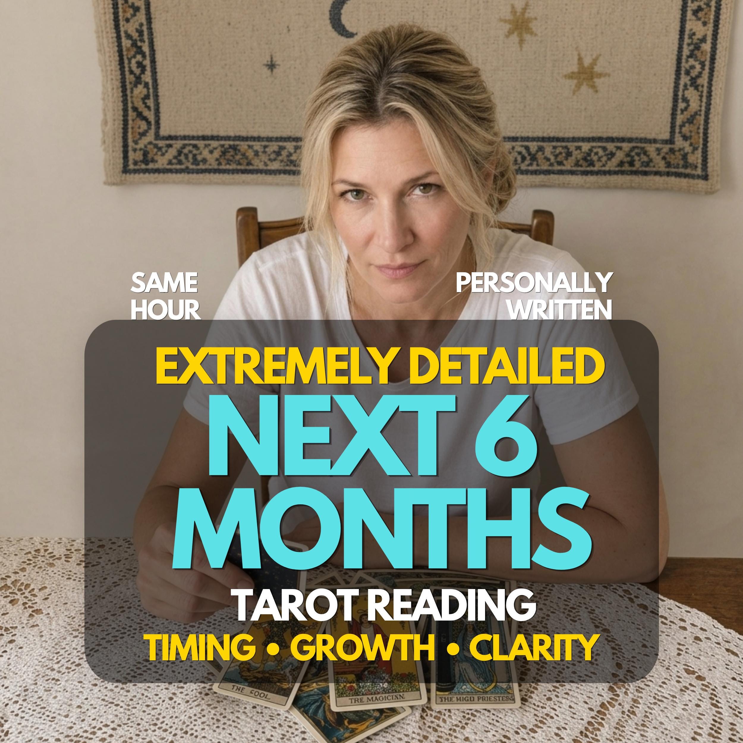 Next 6 Months Tarot Reading ,Future & Life Path ,Psychic Guidance on Next Six Months, Same Hour Delivery