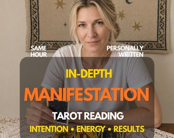 Manifestation Tarot Legung, Lebensweg & Manifestation, Psychische Einsicht in Manifestation Energie, Lieferung zur gleichen Stunde