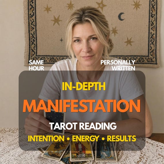 Manifestation Tarot Reading, Abundance Blocks, Psychic Insight, Same Hour (Written PDF)