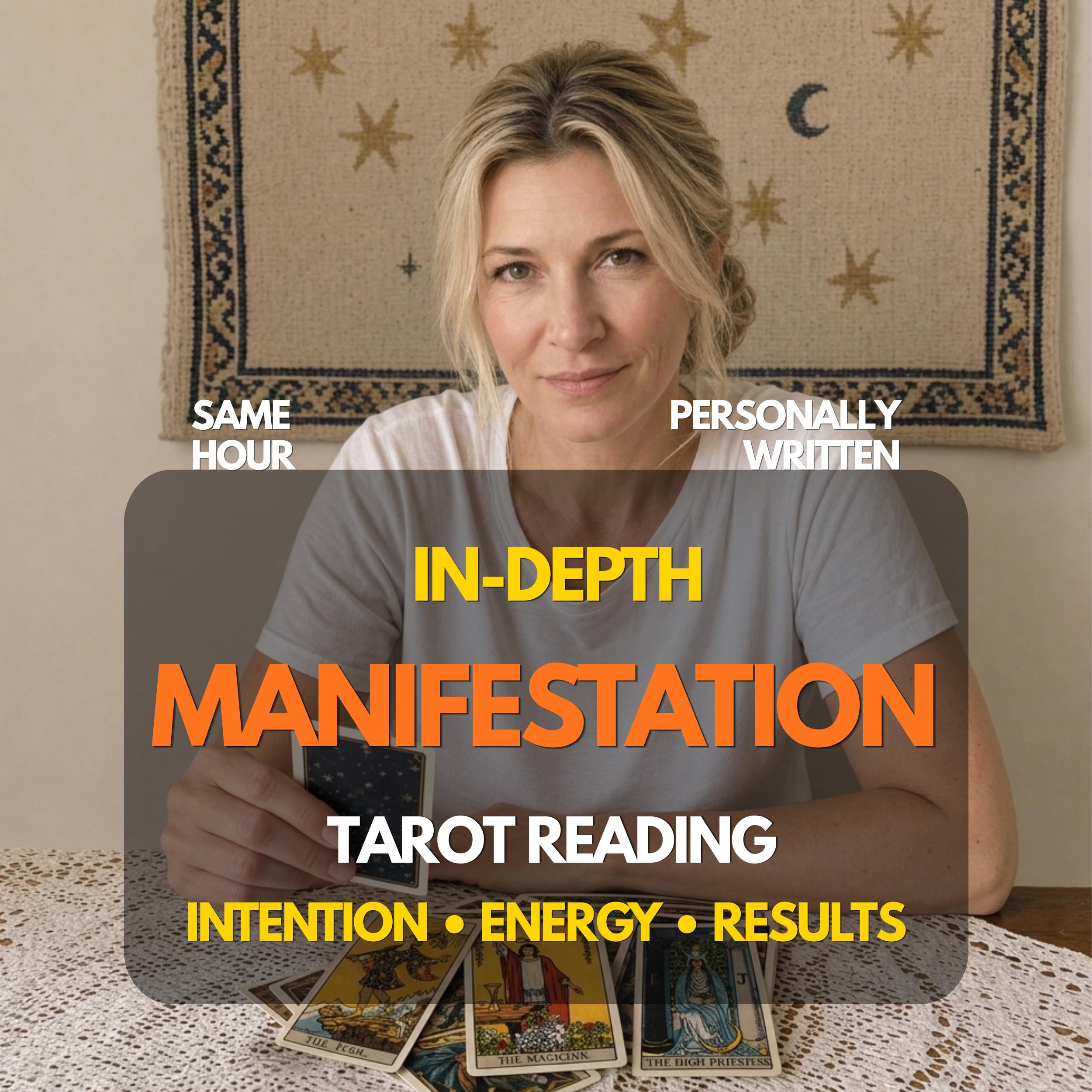Manifestation Tarot Reading ,Life Path & Manifesting ,Psychic Insight into Manifestation Energy, Same Hour Delivery