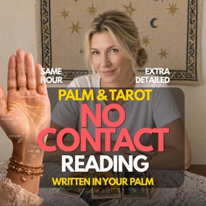 No Contact Palm Reading ,Love & Relationships ,Psychic Reading on No Contact Silence, Same Hour Delivery image 1