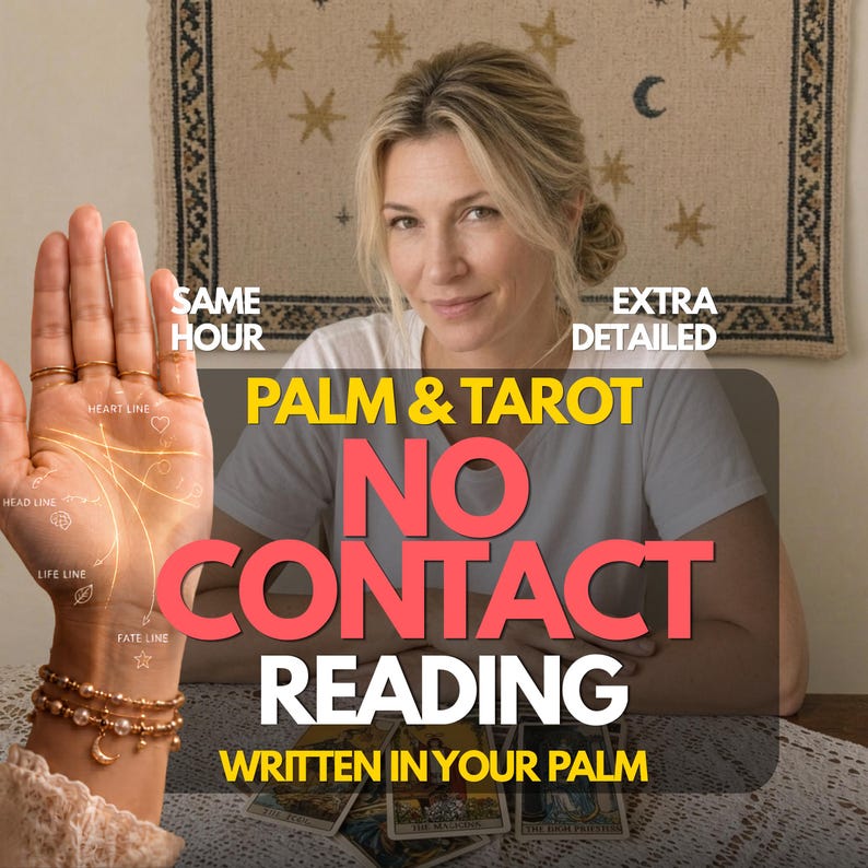 No Contact Palm Reading ,Love & Relationships ,Psychic Reading on No Contact Silence, Same Hour Delivery image 1