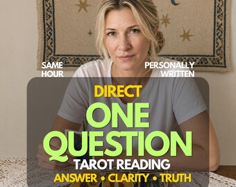 One Question Tarot Reading ,Clarity & Decisions ,Psychic Clarity on One Important Question, Same Hour Delivery