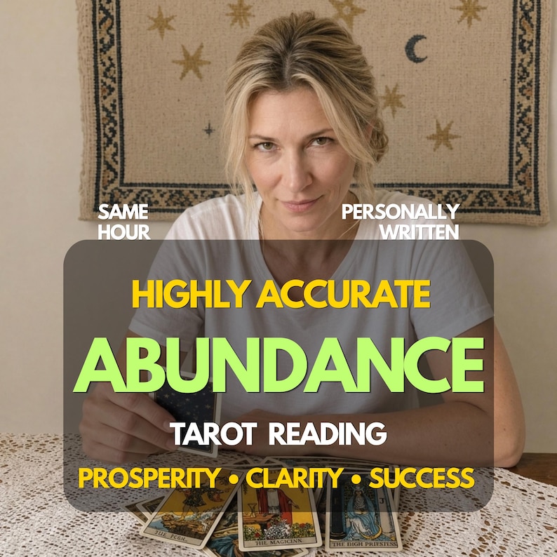 Abundance Tarot Reading ,Career & Money ,Psychic Guidance for Financial Future, Same Hour Delivery image 1