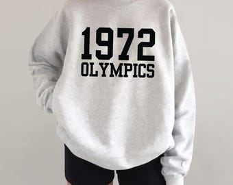 Trunchbull Costume , 1972 Olympics Sweatshirt, Easy Teacher Halloween Costume, Retro Book Character Cosplay Jumper, Graphic Crewneck